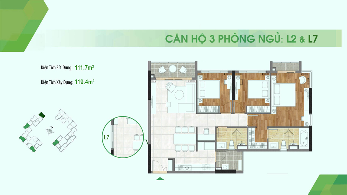 dự án Sadora Apartment mặt bằng L2-L7