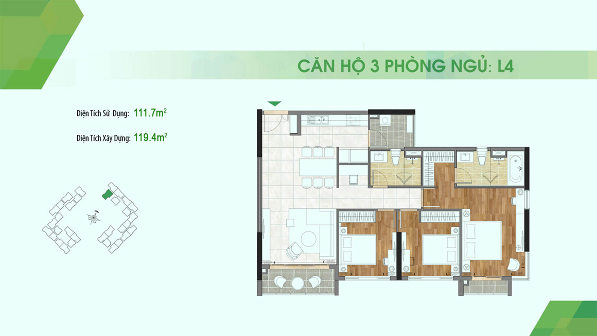 dự án Sadora Apartment mặt bằng L4