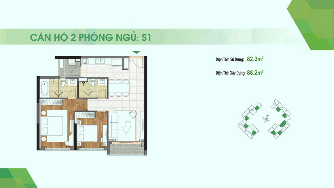 dự án Sadora Apartment mặt bằng S1