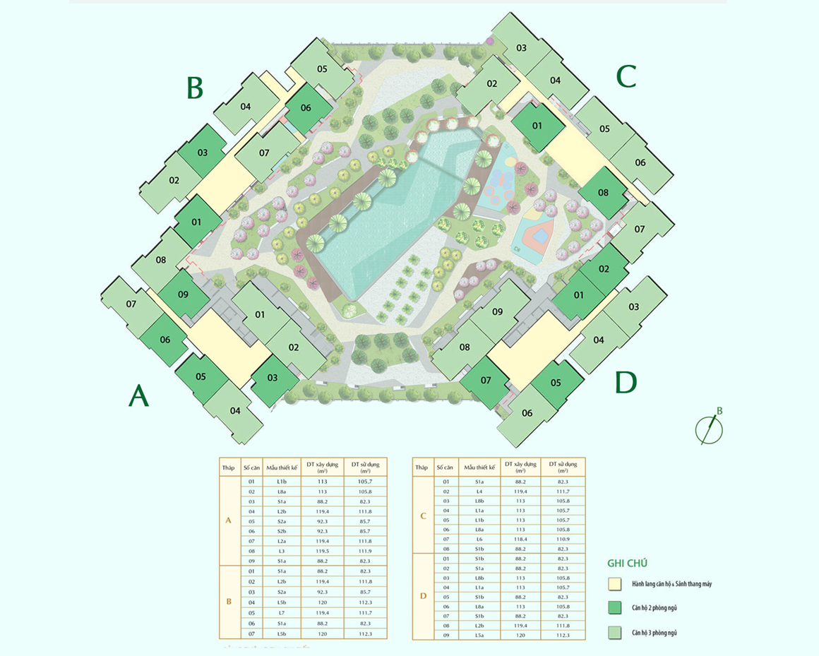 Mặt bằng Tầng dự án Sadora Apartment