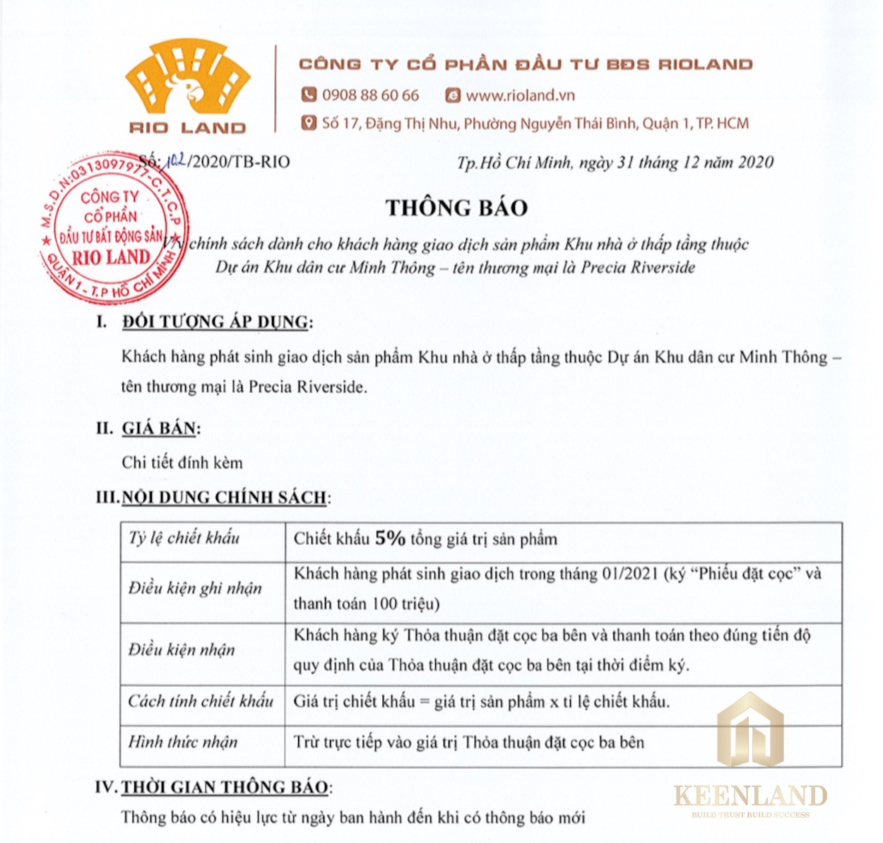 Chính sách ưu đãi mua dự án nhà phố Precia Riverside Quận 2