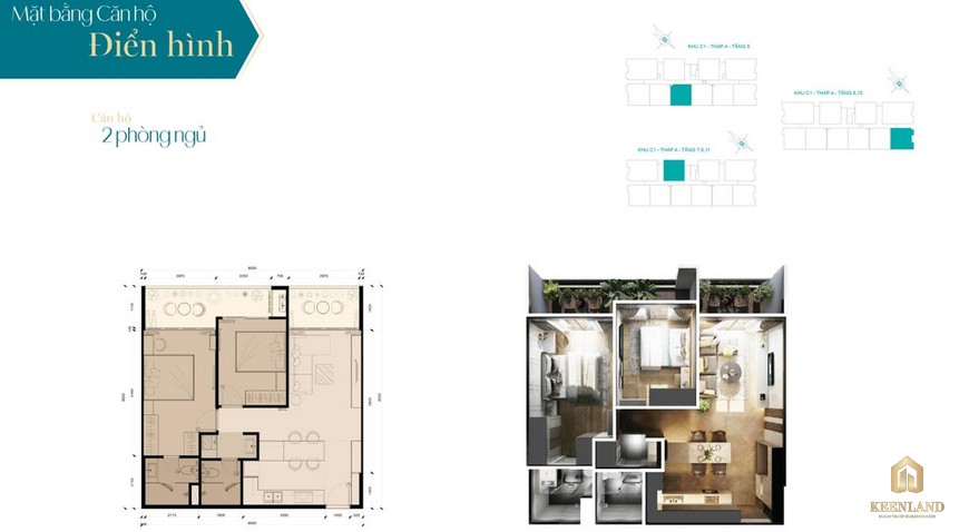 Thiết kế căn hộ 2PN Fiato Premier Thủ Đức