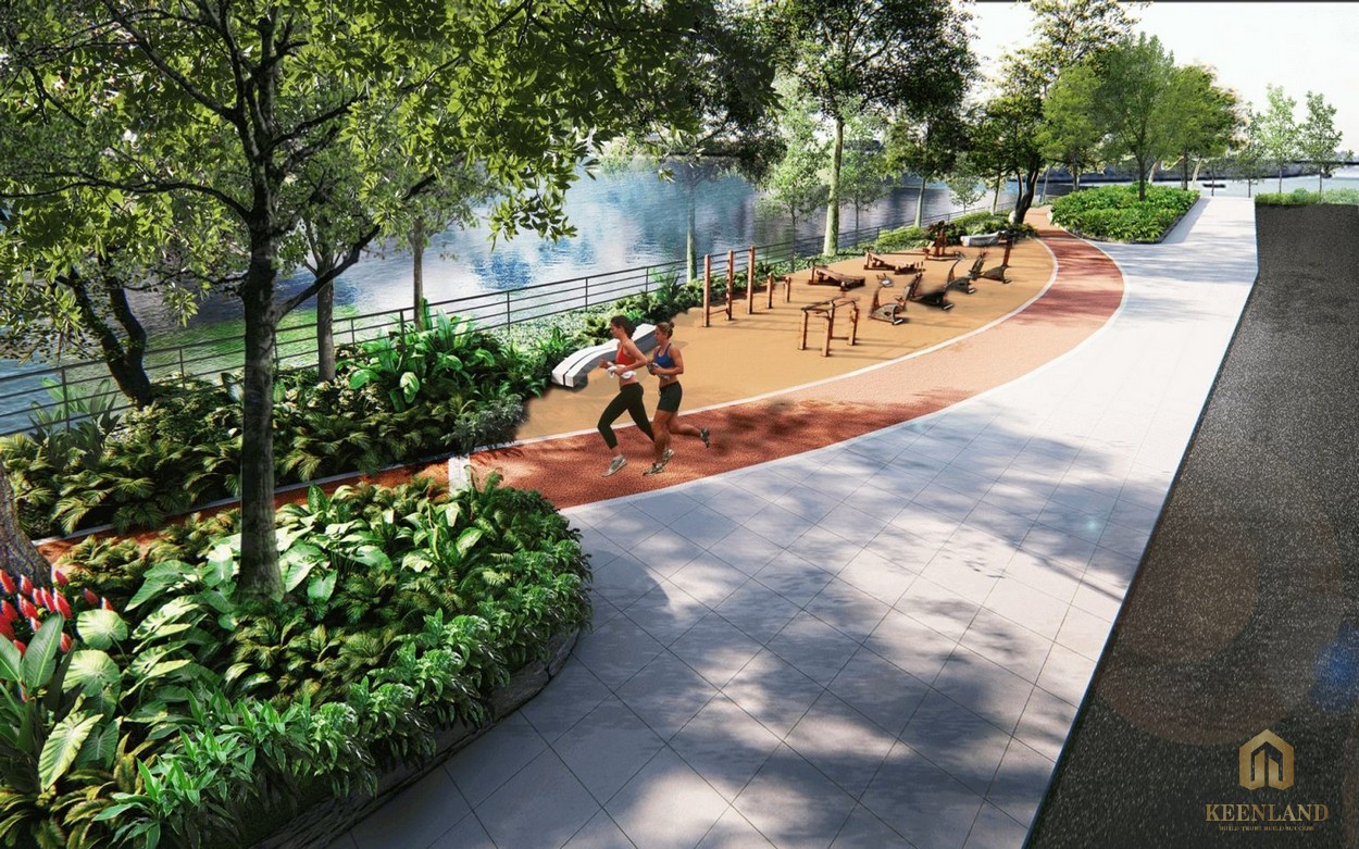 Khu công viên, đường tản bộ tại siêu dự án Saigon Sports City Quận 2