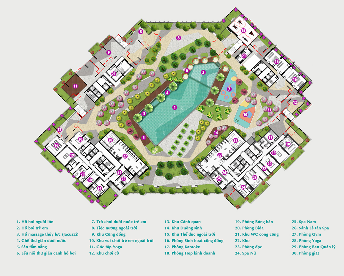 Tiện ích dự án Sadora Apartment