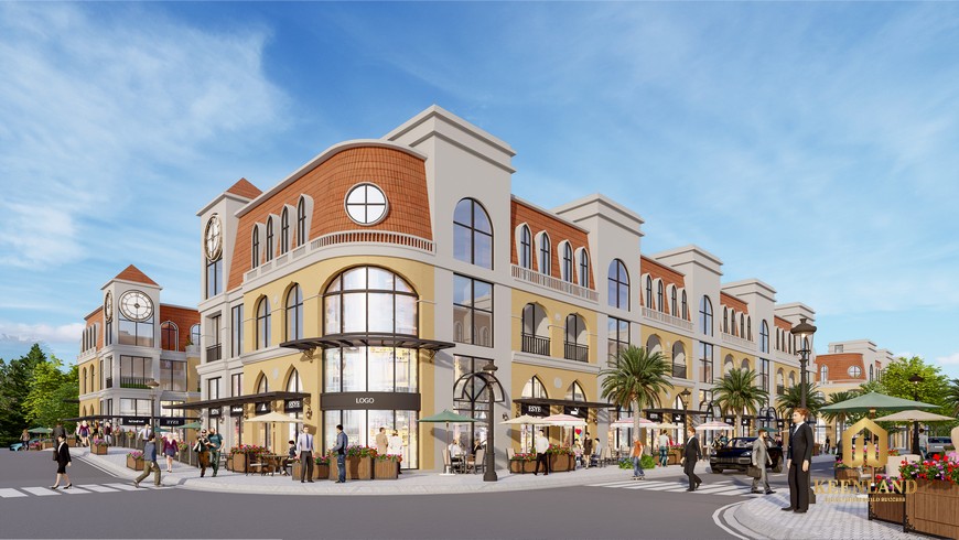 Phối cảnh Shophouse Venezia Beach Hồ Tràm