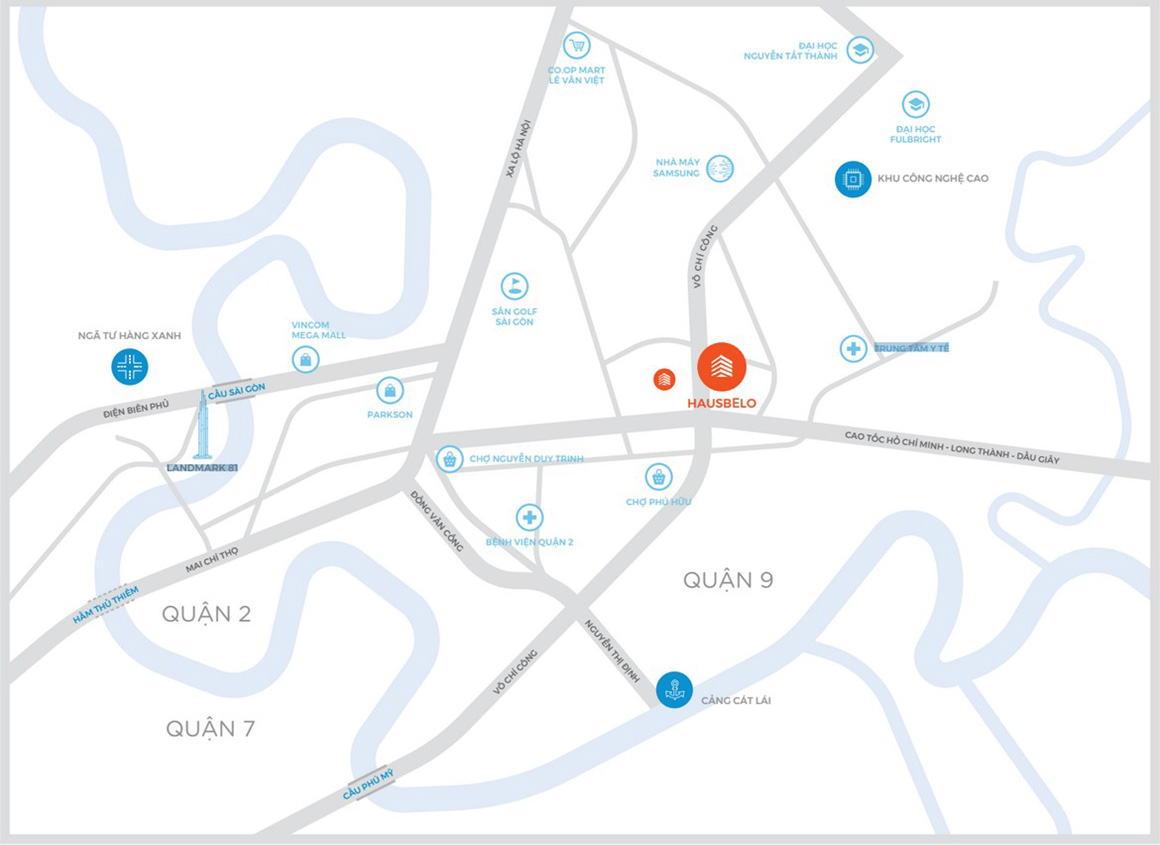 Vị trí dự án Hausbelo quận 9