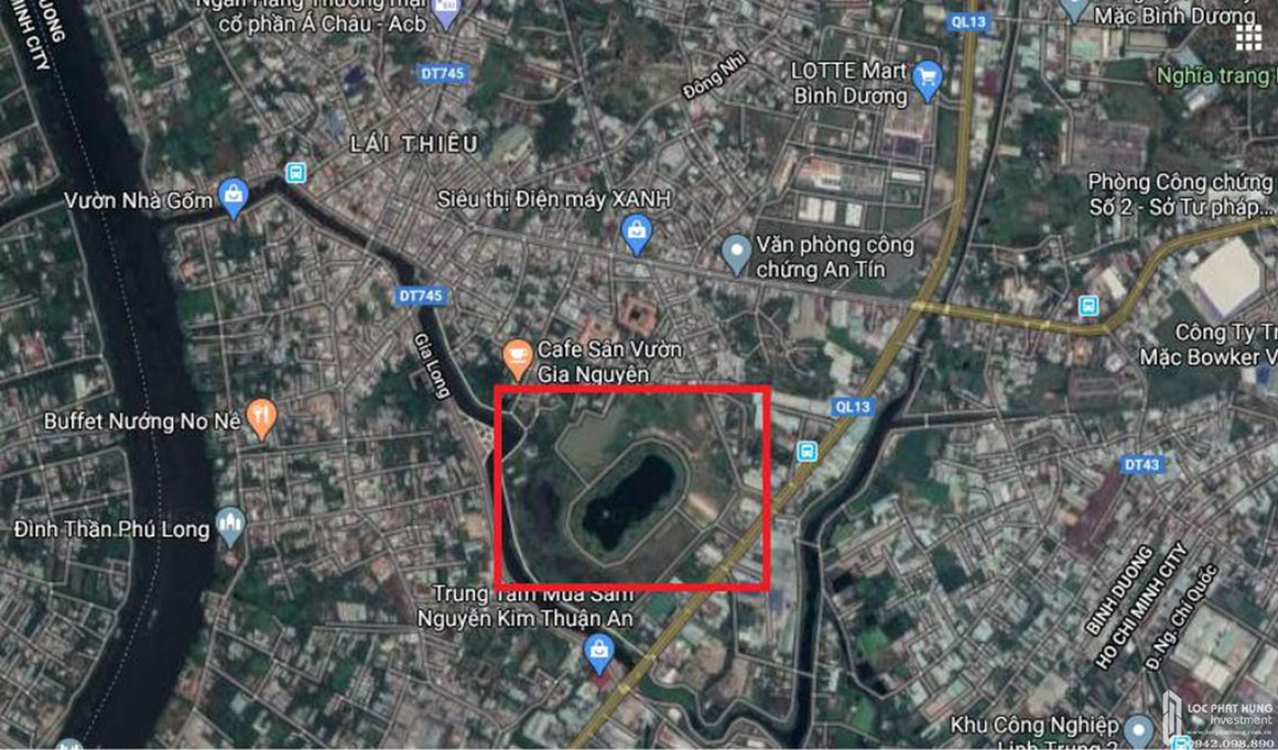Vị trí dự án HỒ GƯƠM XANH THUẬN AN CITY