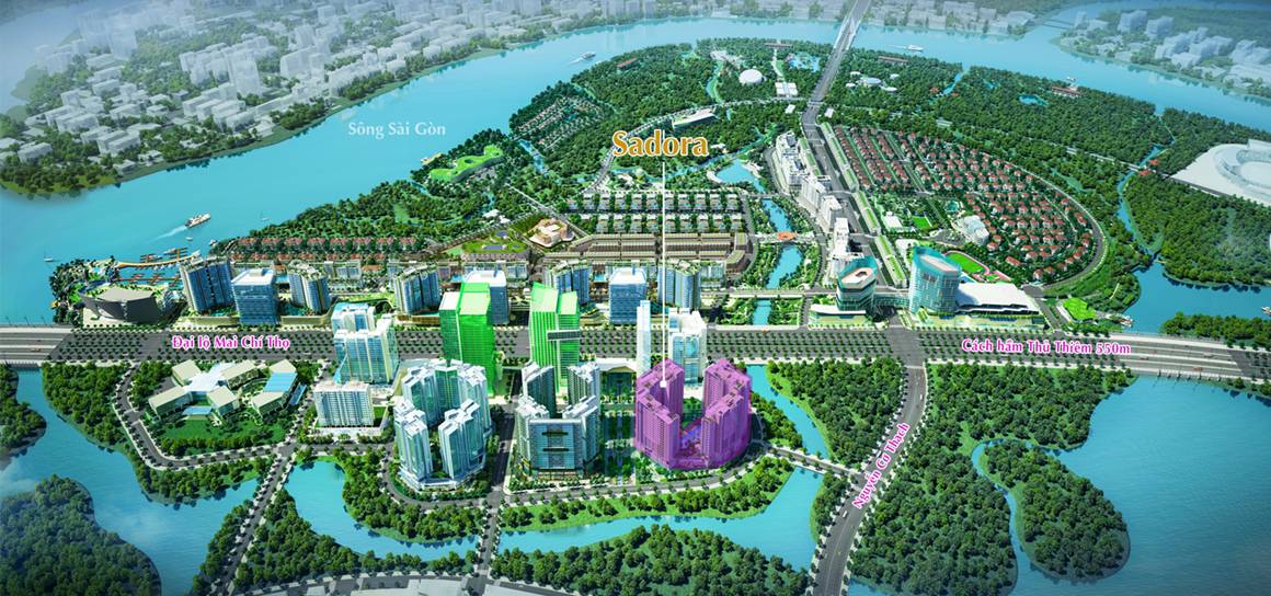 vị trí dự án Sadora Apartment