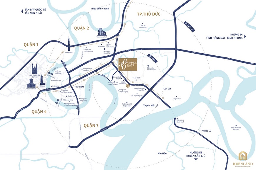 Vị trí căn hộ Swiss Belresidences Upper East Saigon